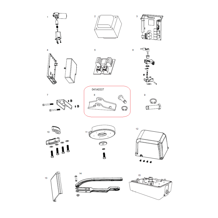 Konzola pro uchycení pohonu na křídlo brány (041A0337)