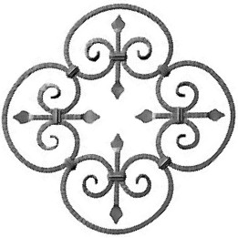 Kovářský ornament H 590 x L 590 mm, 12 x 12 mm