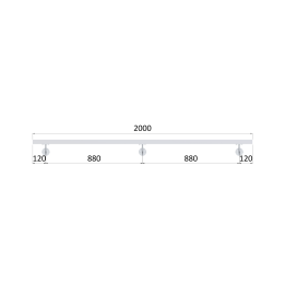 Madlo 40x40mm, L-2000mm, broušená nerez AISI304
