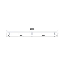 Madlo 40x40mm, L-2250mm, broušená nerez AISI304