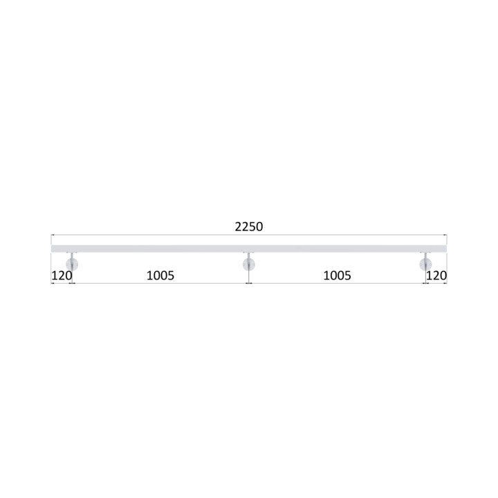 Madlo 40x40mm, L-2250mm, broušená nerez AISI304