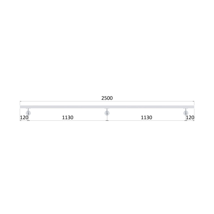 Madlo 40x40mm, L-2500mm, broušená nerez AISI304