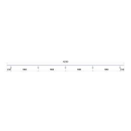 Madlo 40x40mm, L-4250mm, broušená nerez AISI304