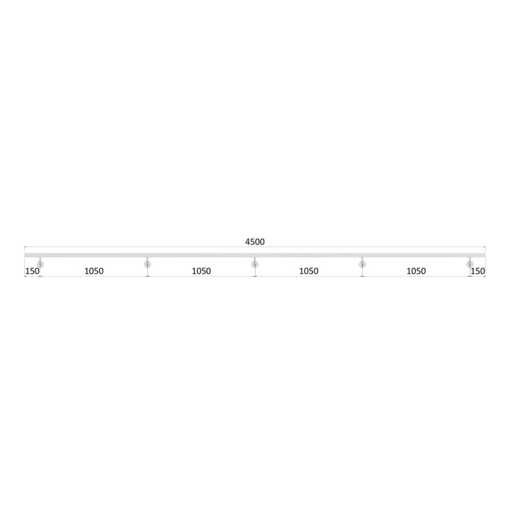 Madlo 40x40mm, L-4500mm, broušená nerez AISI304