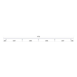 Madlo 40x40mm, L-4750mm, broušená nerez AISI304