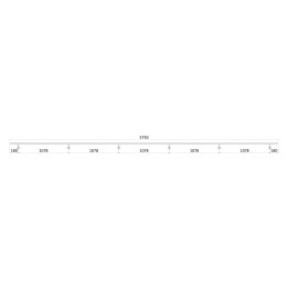 Madlo 40x40mm, L-5750mm, broušená nerez AISI304