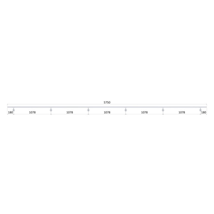 Madlo 40x40mm, L-5750mm, broušená nerez AISI304