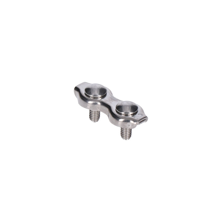 Lanová svorka, duplex pro lanko ø 2 mm, broušená AISI 304