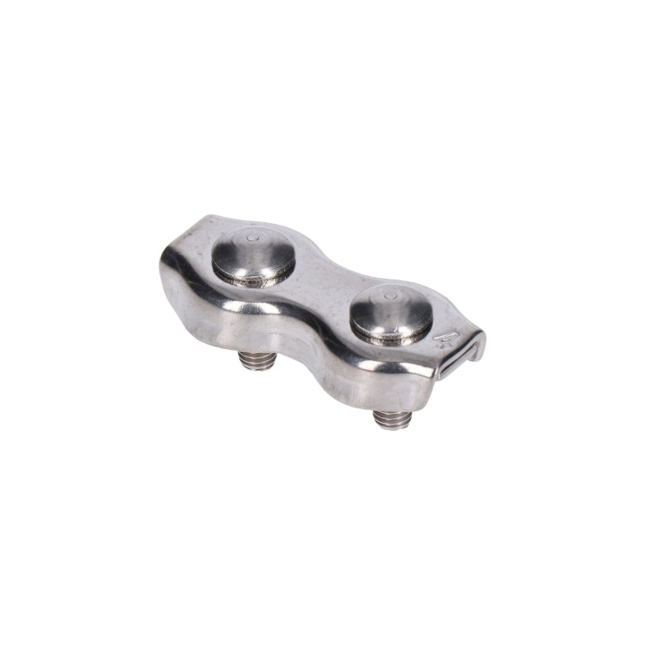 Lanová svorka, duplex pro lanko ø 4 mm, broušená AISI 304