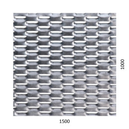Tahokov Fe, 1500 x 1000 x 1,5 mm, oko 47 x 18 mm