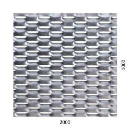 Tahokov Fe, 2000 x 1000 x 1,5 mm, oko 47 x 18 mm