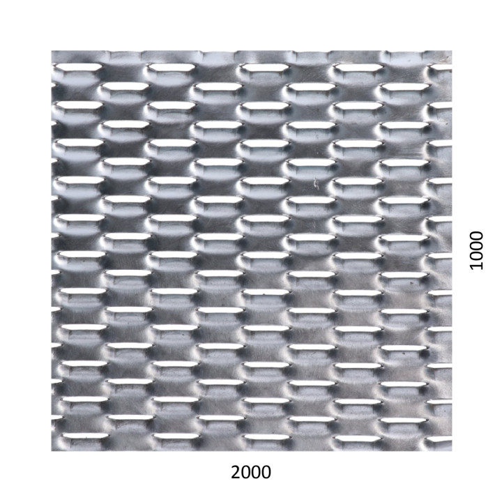 Tahokov Fe, 2000 x 1000 x 1,5 mm, oko 47 x 18 mm