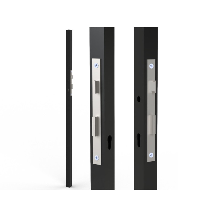Profil 40x40x2mm H-1500mm se zámkem ZM90/40H, levý