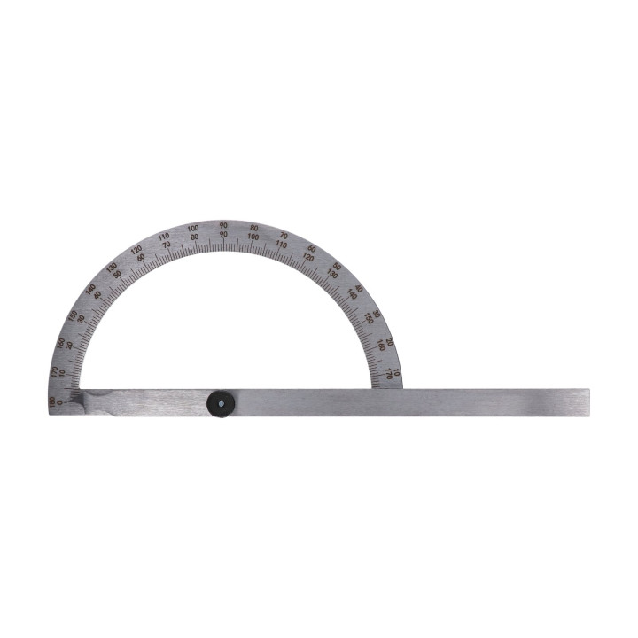 Úhloměr obloukový KINEX, NEREZ, 0-180°, 200x290 mm