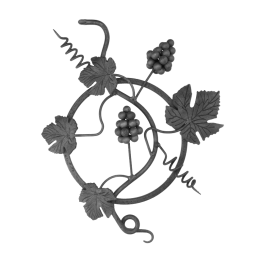 Kovářský ornament H 500xL 350 mm, 24 cm ø