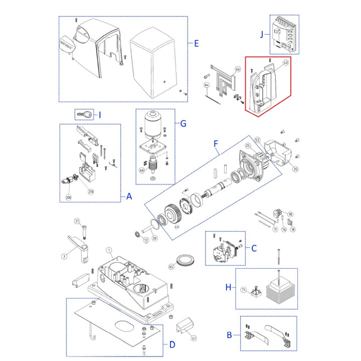 PPD0951B.4540 konzola elektroniky pro RB250 RB400