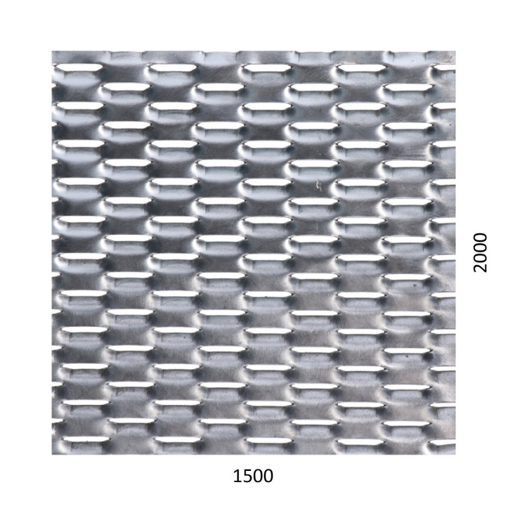 Tahokov Zn 1500 x 2000 x 1,5 mm, oko 47 x 18 mm