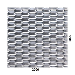 Tahokov Zn 2000 x 1000 x 1,5 mm, oko 47 x 18 mm