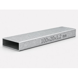 Uzavřený profil 100x20x1,2mm - zinkovaný, hladký