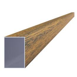 Al jekl 60 x 40 x 1 x 6000 mm, lak se strukturou OŘECH