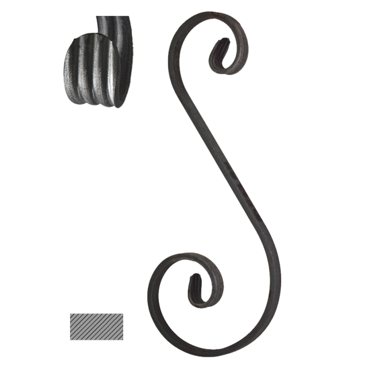Eska 300 x 125 x 75 mm, hladký profil 12 x 6 mm, široké rozkování