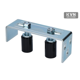 Horní vedení vrat 165x75x55mm, nastavitelná šířka 36-84mm, 2x nylon. vodicí válečky 30x35mm