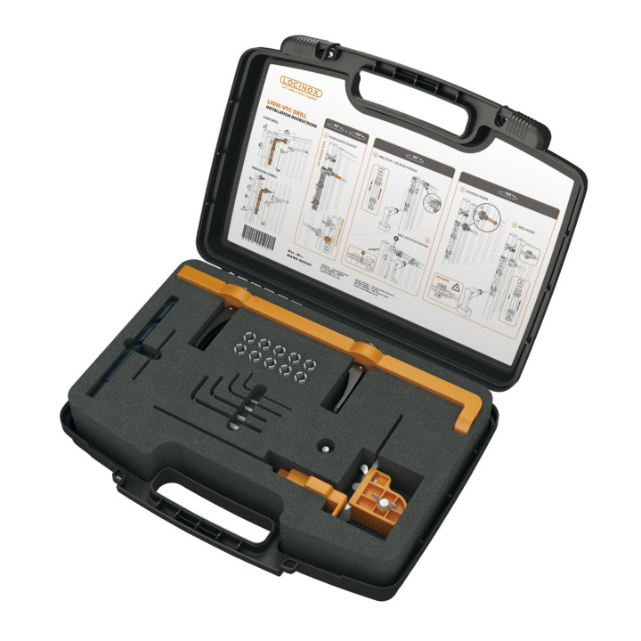 Montážní sada LOCINOX LION-VTC-DRILL s vrtací šablonou pro montáž zavíračů Lion a Verticlose-2