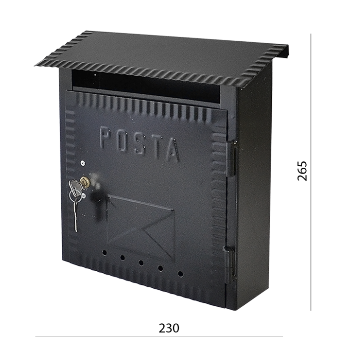 Poštovní schránka H 230 x L 270 x W 70 mm