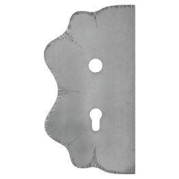 Štít 250 x 135 x 3 mm s otvory, rozteč 72 mm, otvor pro kliku Ø 19,5 mm, zdobený, levý (ZMH331)