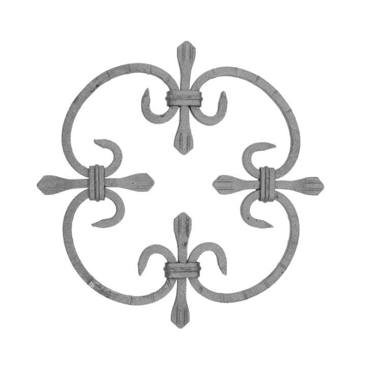 Kovářský ornament H 250 x L 250 mm, 8 x 8 mm