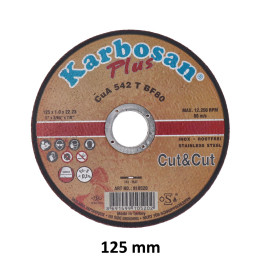 Řezný kotouč 125 x 1 x 22,2 mm, dlouhá životnost, vhodný na INOX