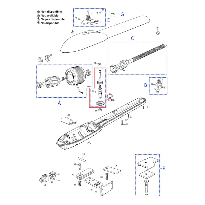 Sada převodovky PRPL03 pro Pluto4000.5015