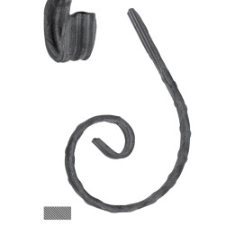 Polokruh 150x100 mm, profil 12x6 mm, valcovaný, široké rozkutí