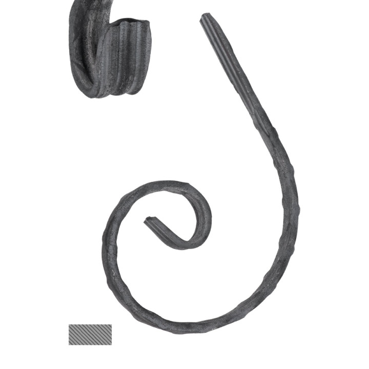 Polokruh 150x100 mm, profil 12x6 mm, valcovaný, široké rozkutí