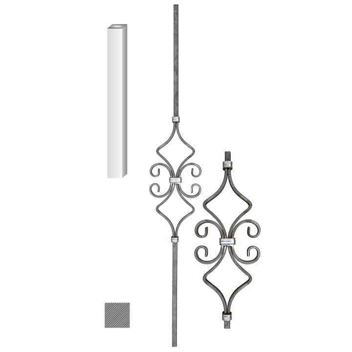 Tyč 140 x 900 mm z profilu 12 x 12 mm