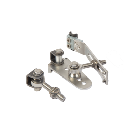 Set excentrových navařovacích pantů M16 (otevíratelný 180° do svahu), nastavitelný 3D, pozink (EXCENTRO)
