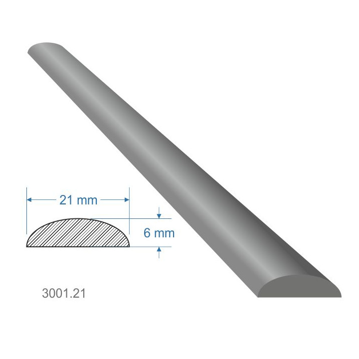 Pásovina oblá D 21 x 6 x 2000 mm, měkká, cena za kus (2m)