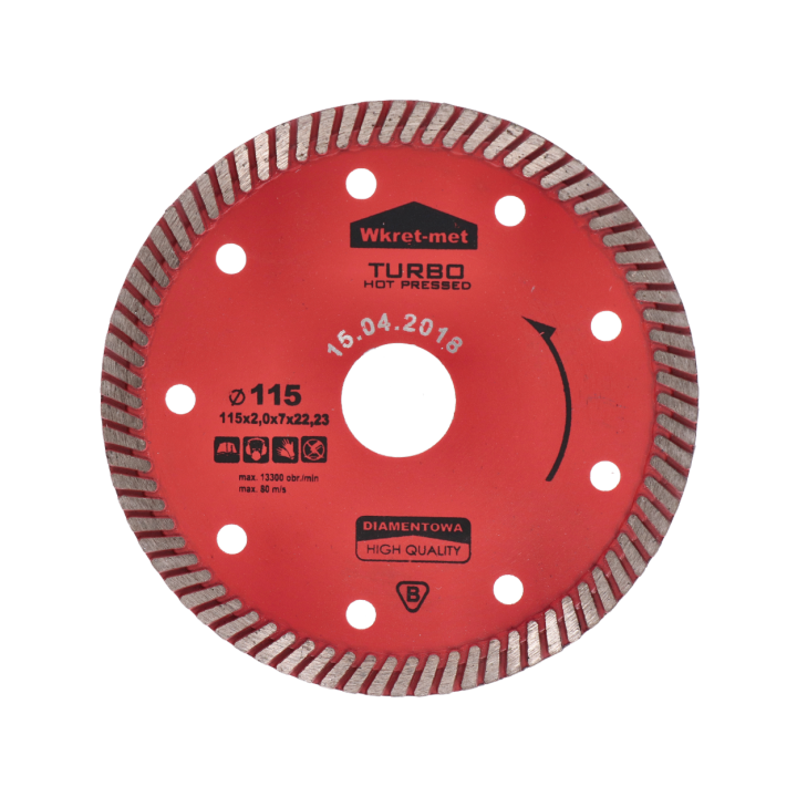Turbo diamantový kotouč lisovaný za tepla 115x2,2x22 mm