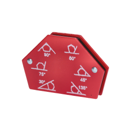 Svařovací magnet / magnetický úhelník pro svařování, zatížení 12 kg, měřící úhly: 30°, 45°, 60°, 75°, 90°, 105°, 135°