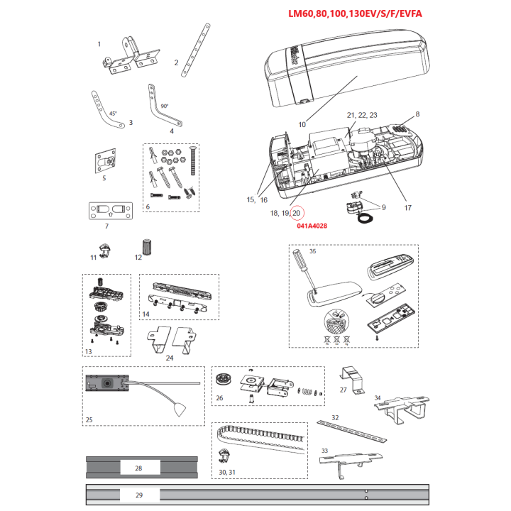 Transformátor pro LM60EV, LM60EV/S/F (041A4028)