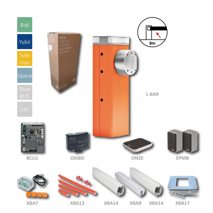 Automatická závora LBAR8 KIT do 8 m