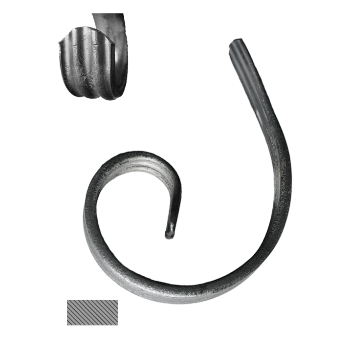 Půlkruh 14 x 6 mm, 100 x 120 mm