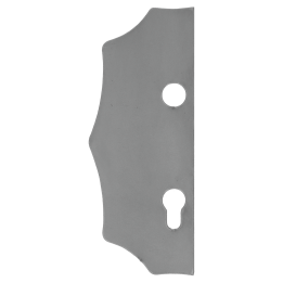 Štít s otvory 230 x 93 x 3 mm, rozteč 90 mm, otvor na kliku ø 19,5 mm, hladký, oboustranný (levý i pravý), pro zámek ZM90/80