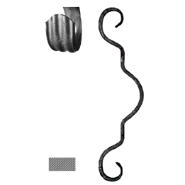 Prvek 270 x 70 mm, 14 x 6 mm, základní rozkování