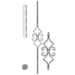 Tyč 140 x 900 mm z profilu 12 x 12 mm