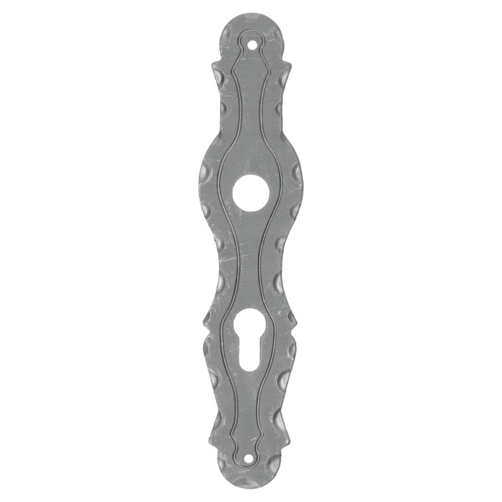 Štítek s děrami 260 x 57 x 3 mm, rozteč 72 mm, otvor na kliku 20 mm