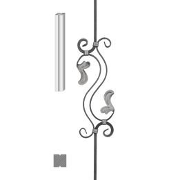 Tyč 12 x 12 x 960 mm (ornament 440 x 150 mm)