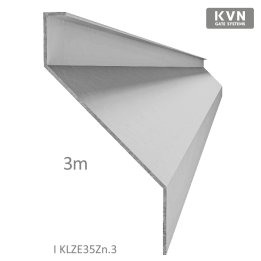 Z-profil lamela 3000 mm, pozink s vyztuženou hranou 10 mm