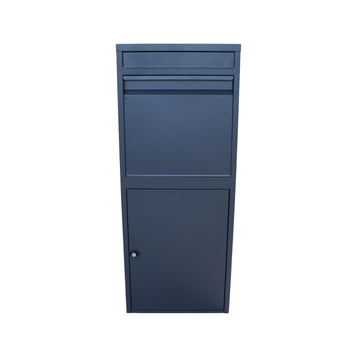 Box na balíky s přepadovou lištou, H = 1020 mm, RAL 7016