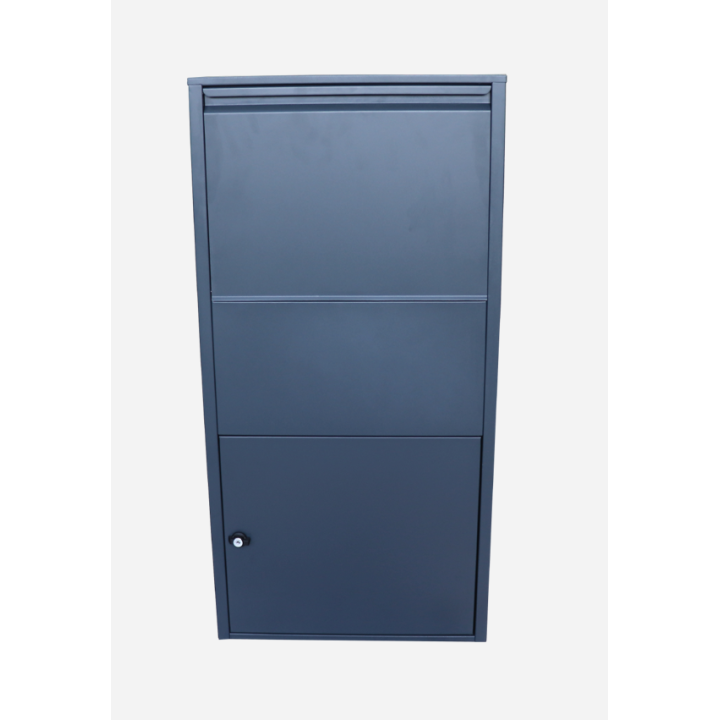 Box na balíky s přepadovou lištou, H = 880 mm, RAL 7016